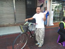 Selling my bike to a taxi driver!